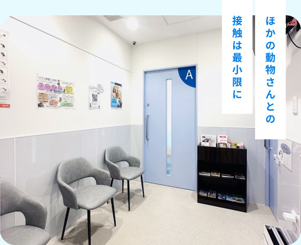 ほかの動物さんとの接触は最小限に